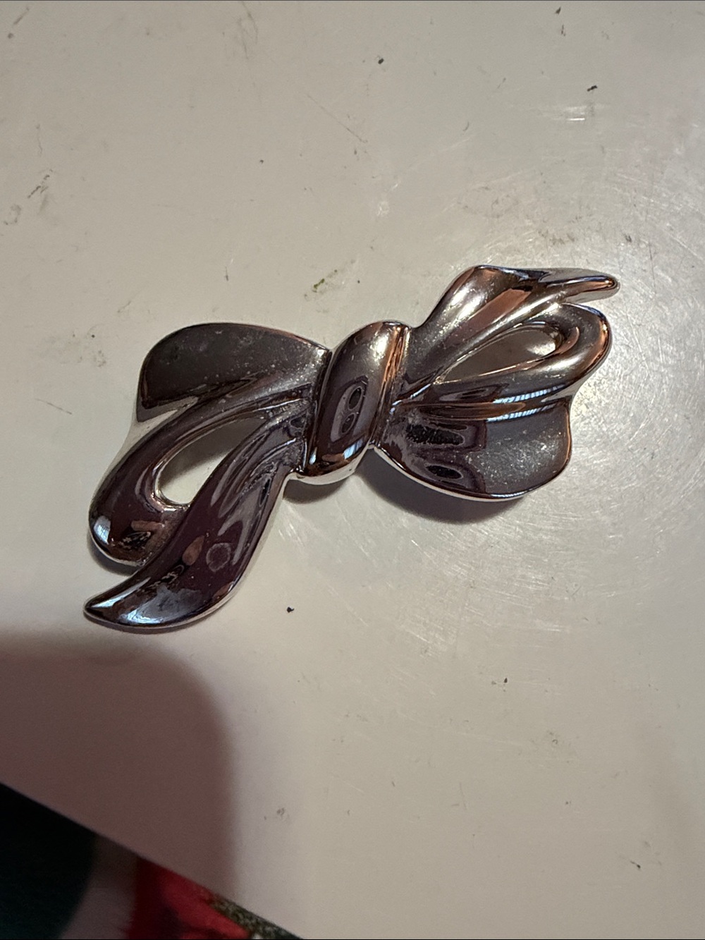 2/$25 Silver Bow Brooch - Elegant Women's Jewelry
